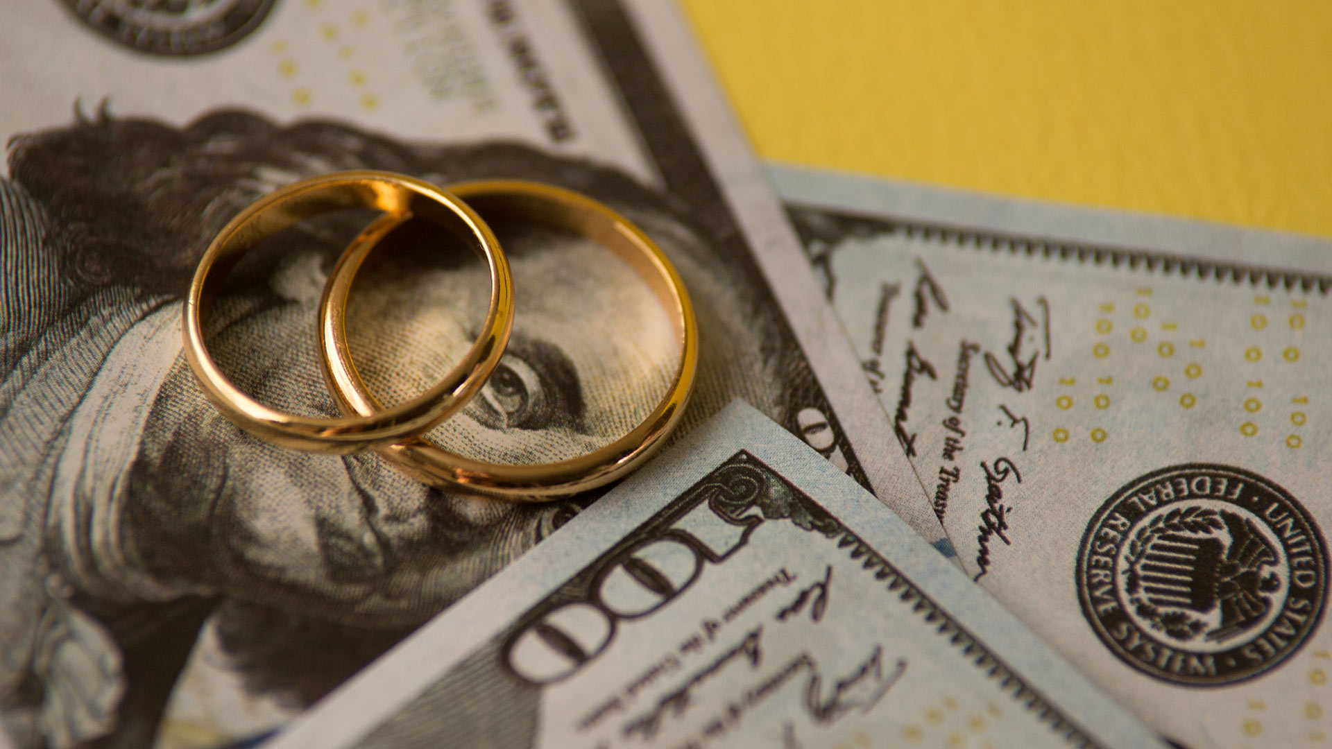 wedding rings on top of money scottsdale az